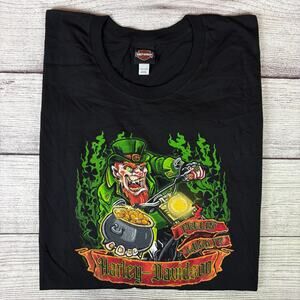 Harley Davidson Motorcycles Leprechaun Feelin' Lucky T-shirt